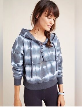 Free People Movement Tie-Dyed Believer Hoodie Blue
